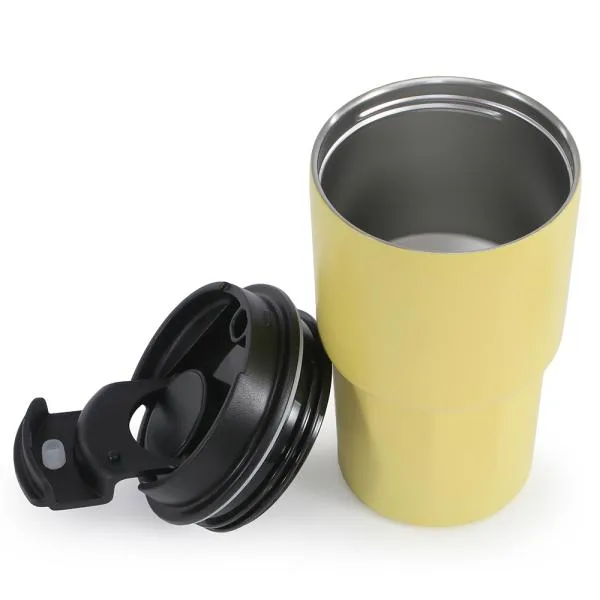 COPO TÉRMICO EM AÇO INOX - AMARELO CLARO - 450 ML 4
